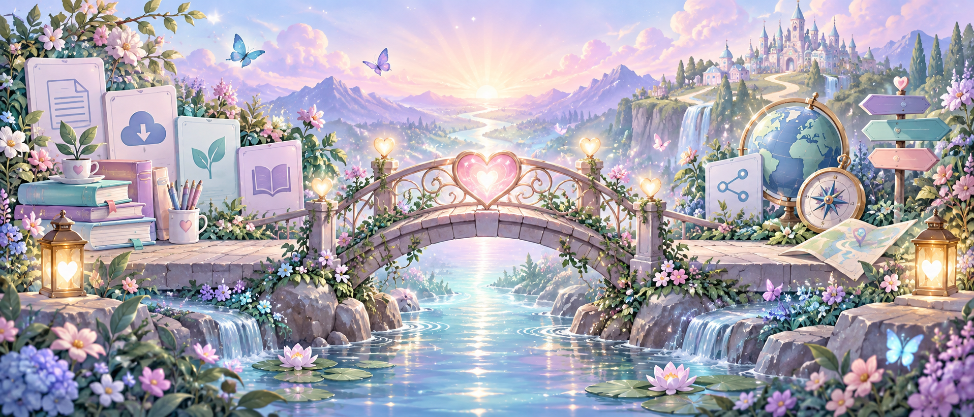 A gentle bridge connecting resources, companion support and wider website pathways.
