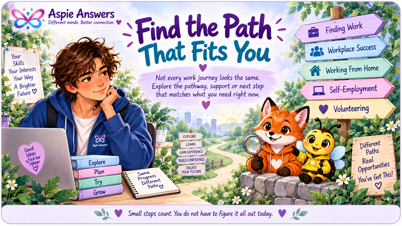 Find the Path That Supports You illustrated divider