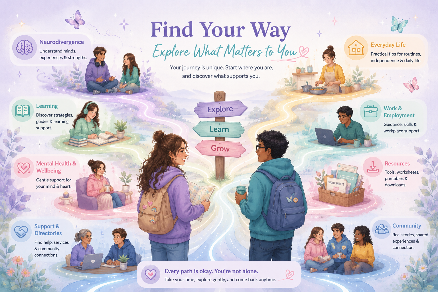 Find Your Way through Aspie Answers pathways
