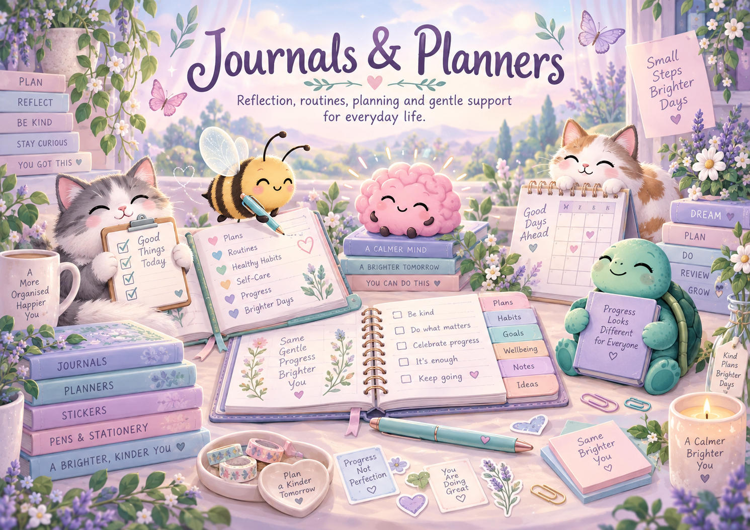 Journals and Planners — reflection, routines, planning and gentle support for everyday life.