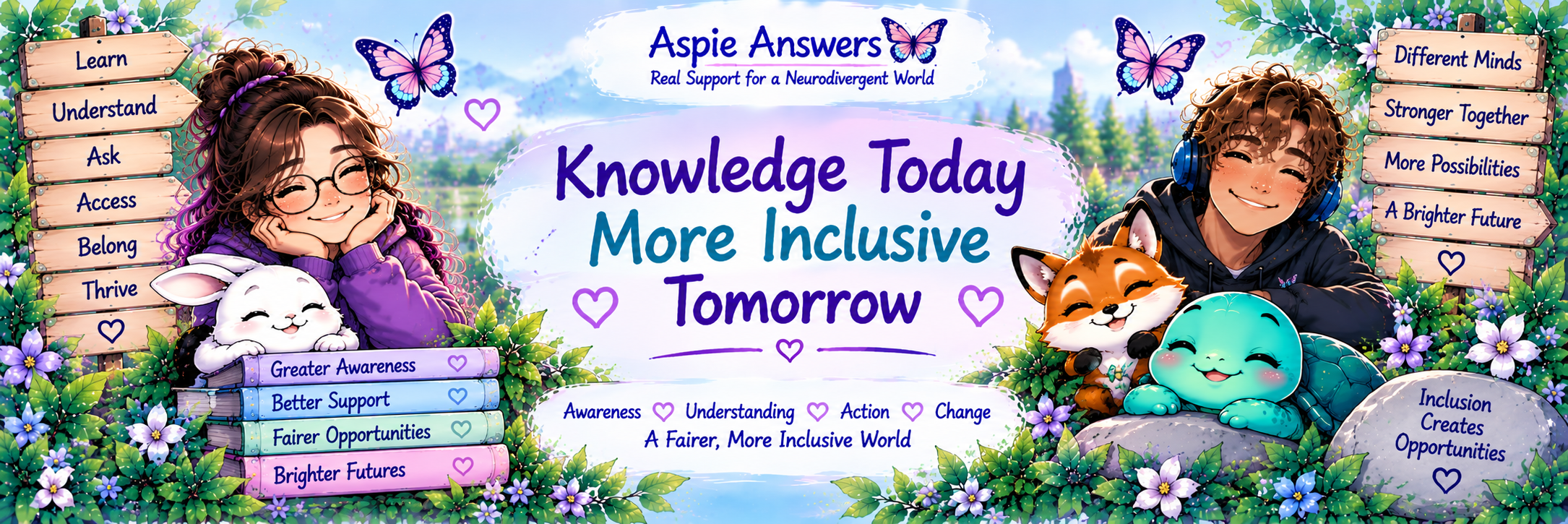 Knowledge today, more inclusive tomorrow — illustrated divider.