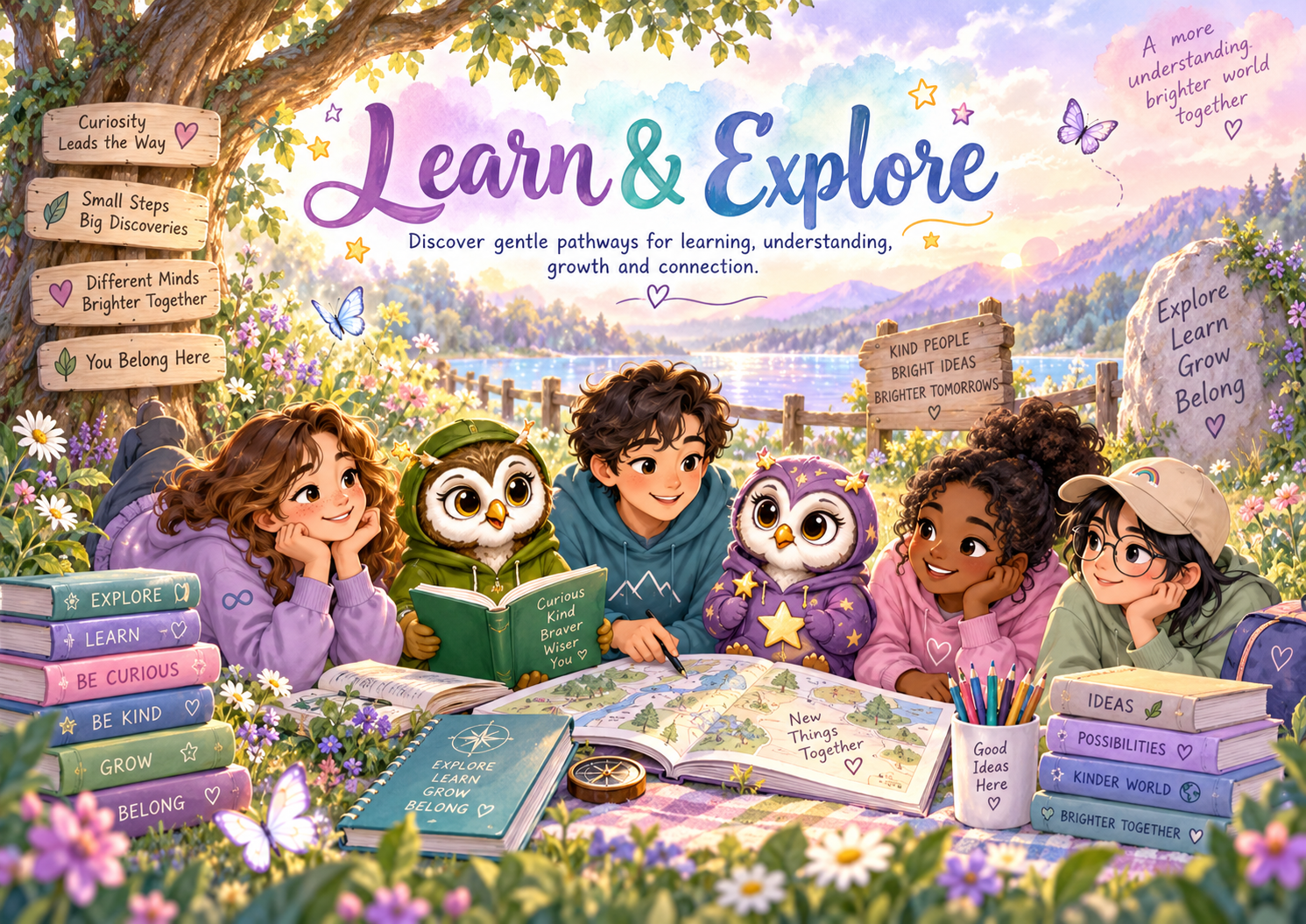Learn and Explore at Aspie Answers with books, inclusive learning and supportive learning Companions.