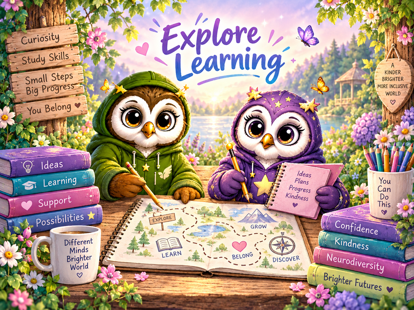 Illustration representing different ways to explore learning