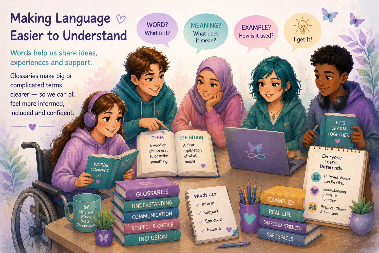 Making Language Easier to Understand - inclusive people exploring clear definitions and communication