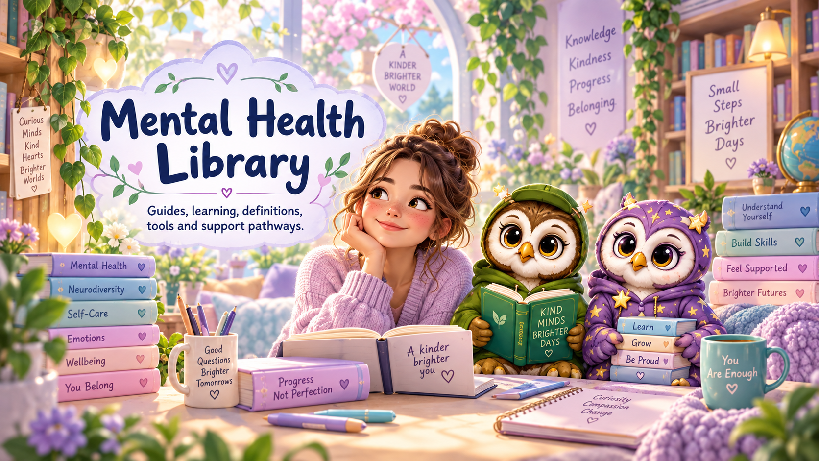 Aspie Answers Mental Health Library banner.