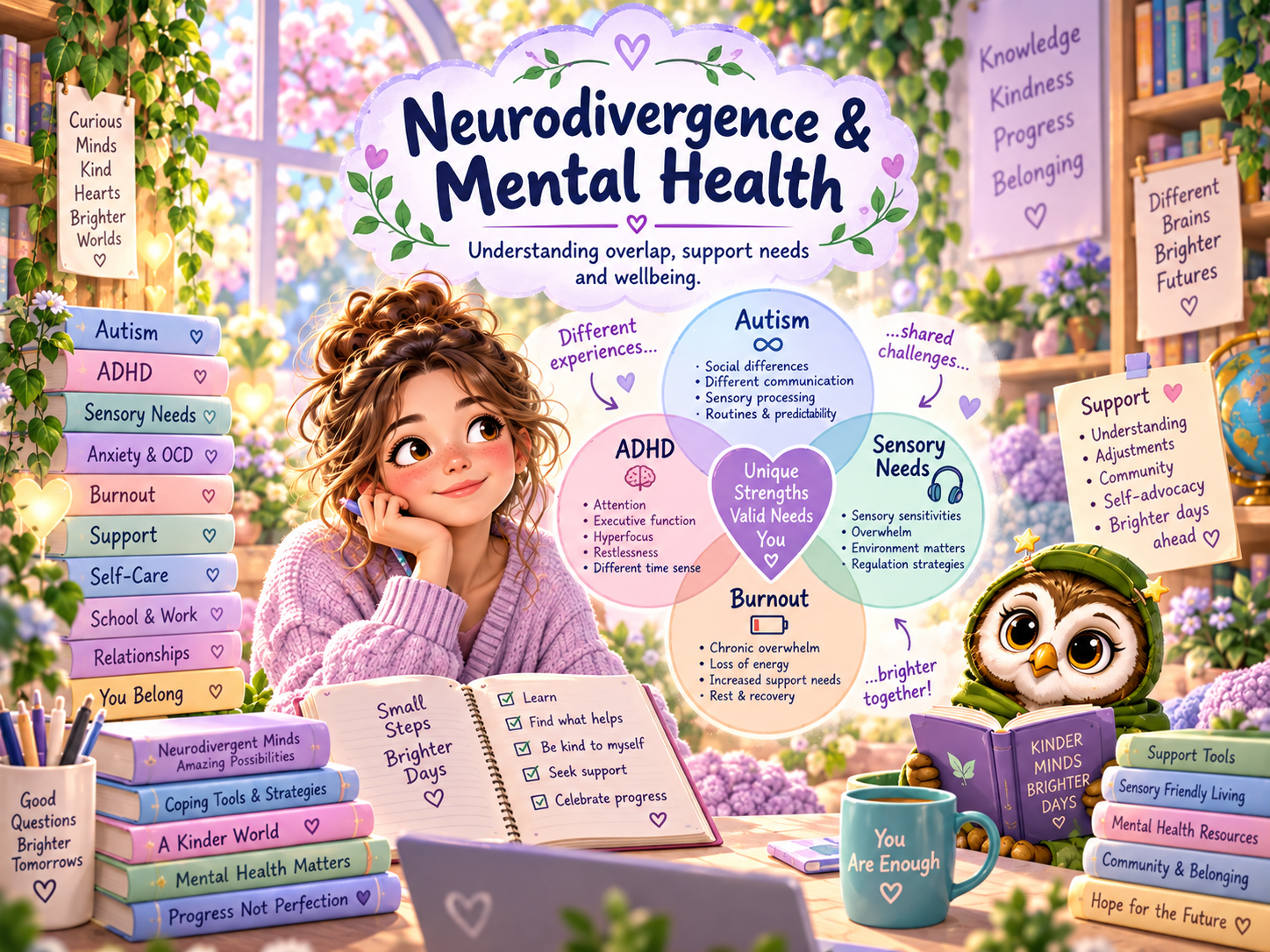 Neurodivergence and mental health visual for the Mental Health Library.