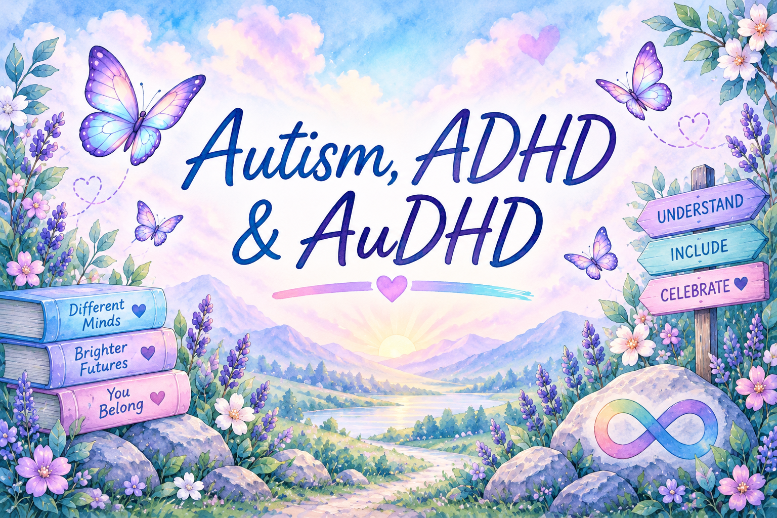 Autism, ADHD and AuDHD.