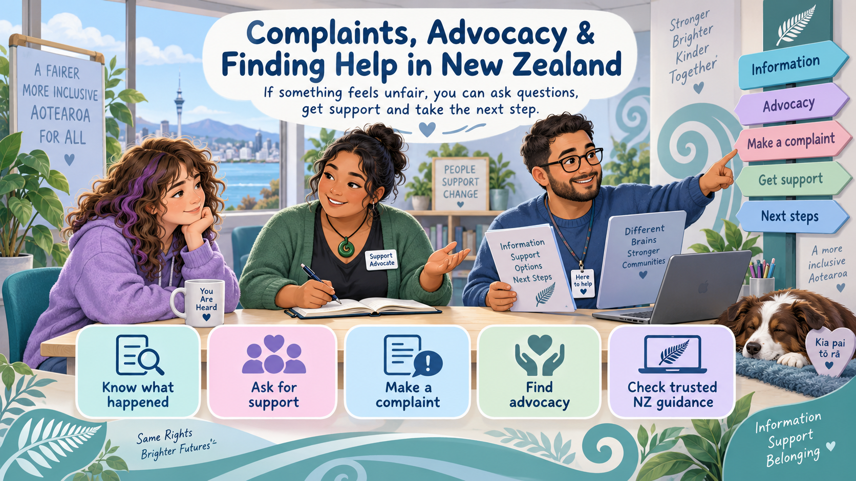 Complaints, advocacy and finding help in New Zealand, including documenting concerns, asking for support and finding the correct complaints pathway.