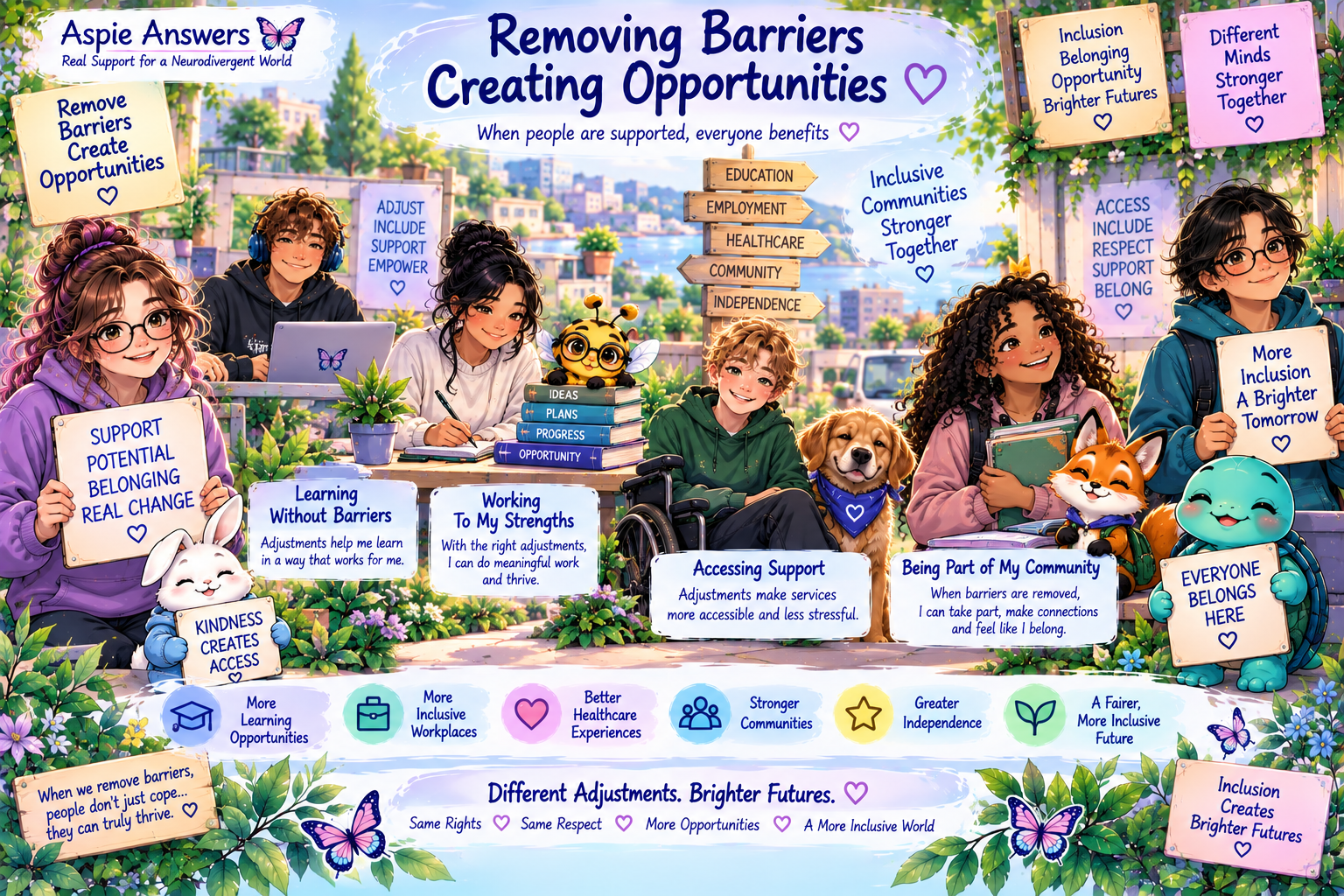 Removing barriers and creating opportunities through inclusive adjustments.