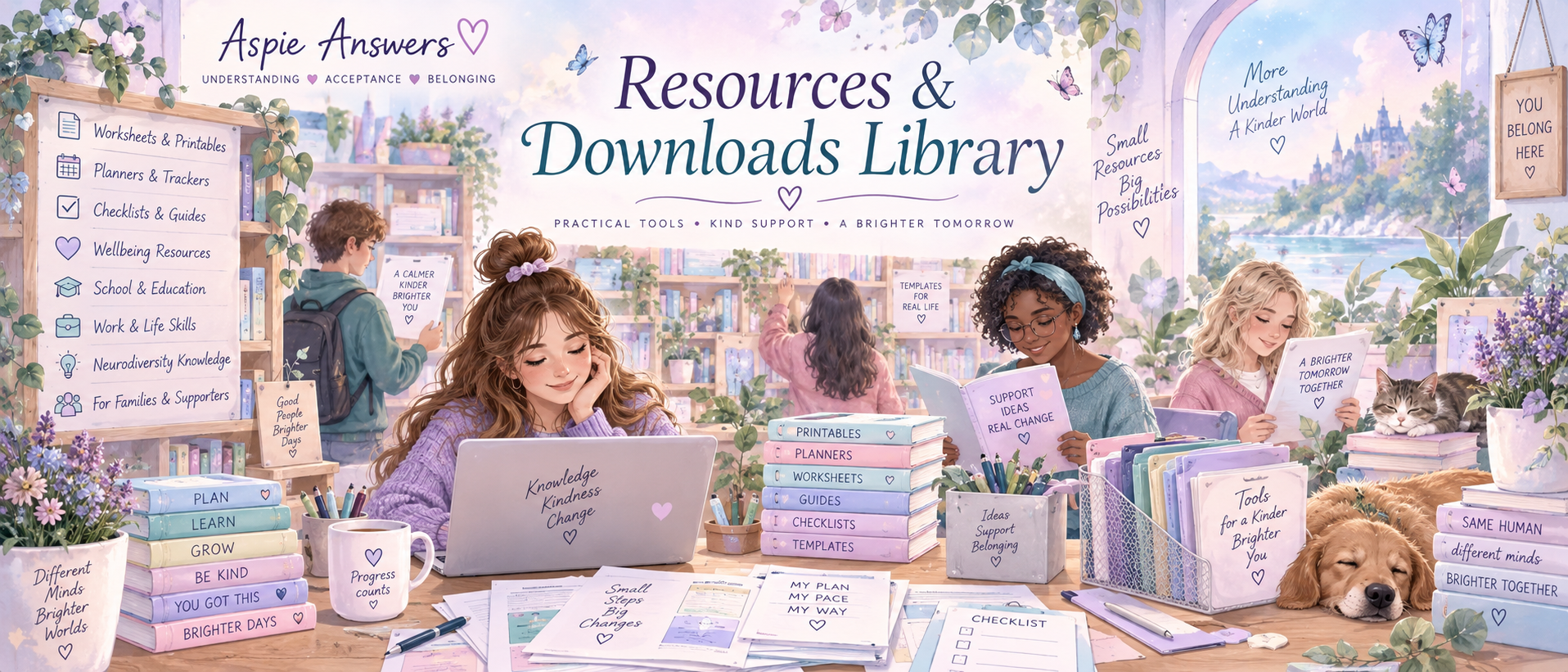 Resources and Downloads Library — practical tools, kind support and a brighter tomorrow.
