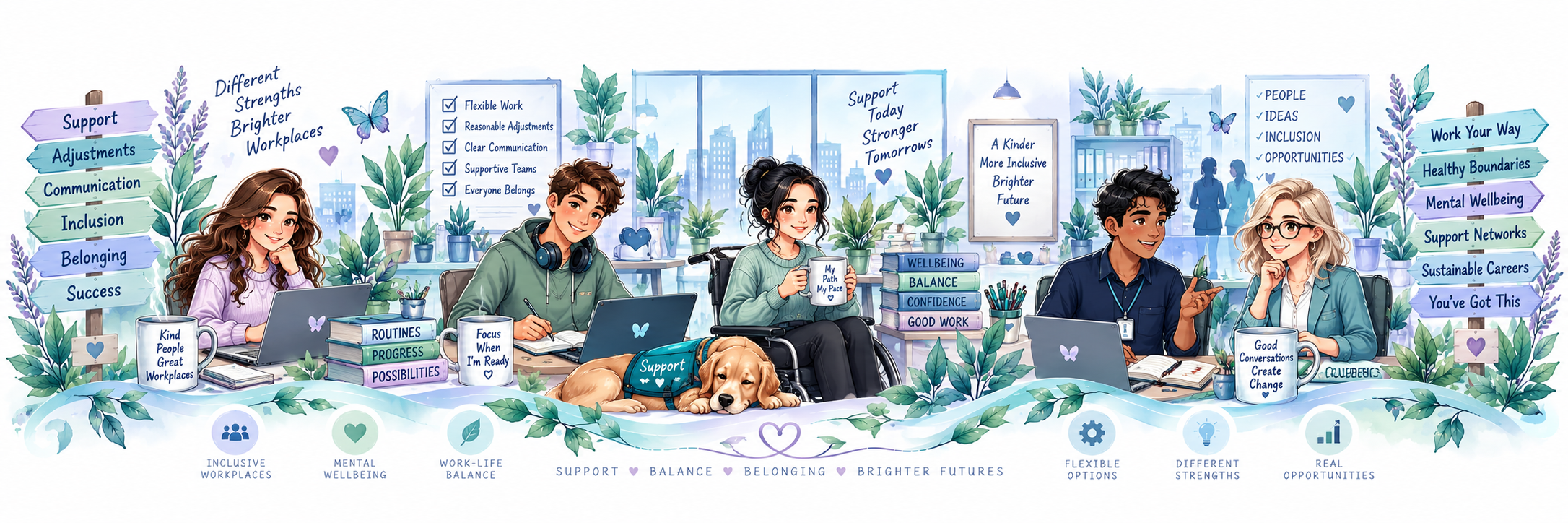 Support, balance and workplace wellbeing Work and Employment divider
