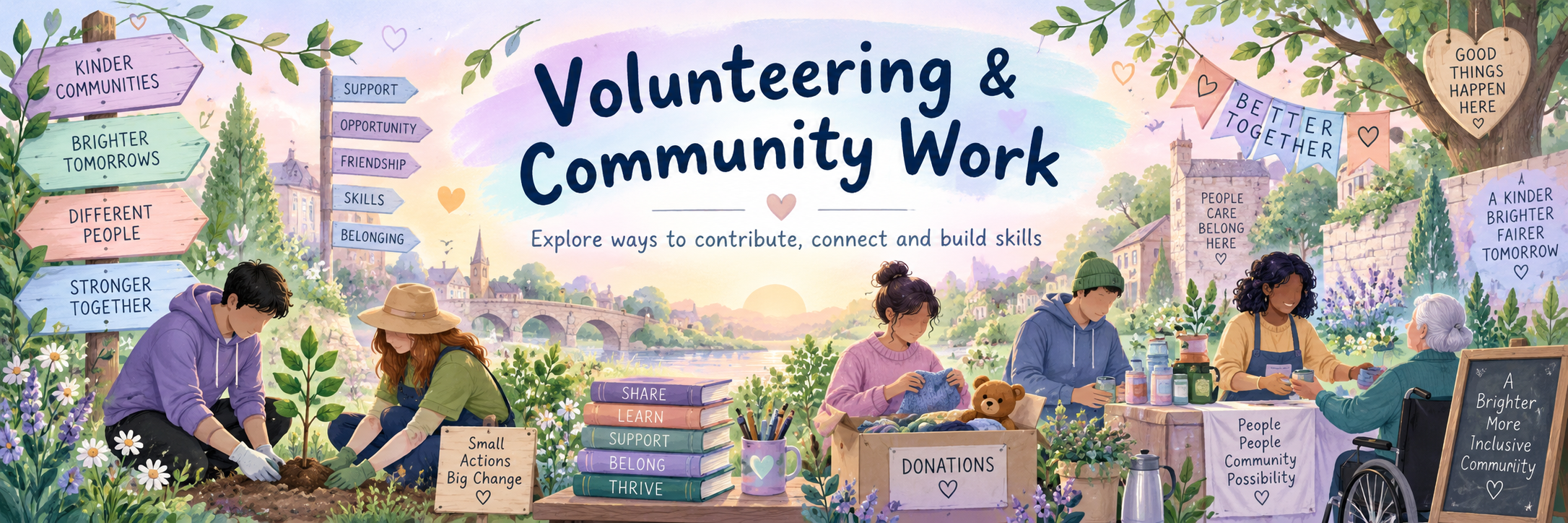 Volunteering and Community Work — connection, contribution, skills and meaningful participation