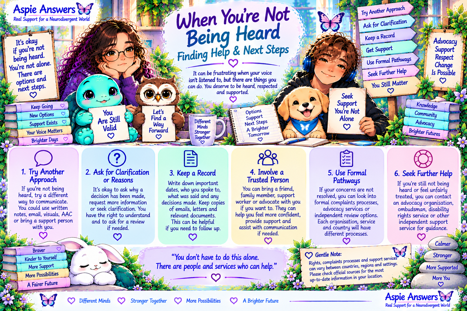 Illustration about finding help and next steps when you are not being heard