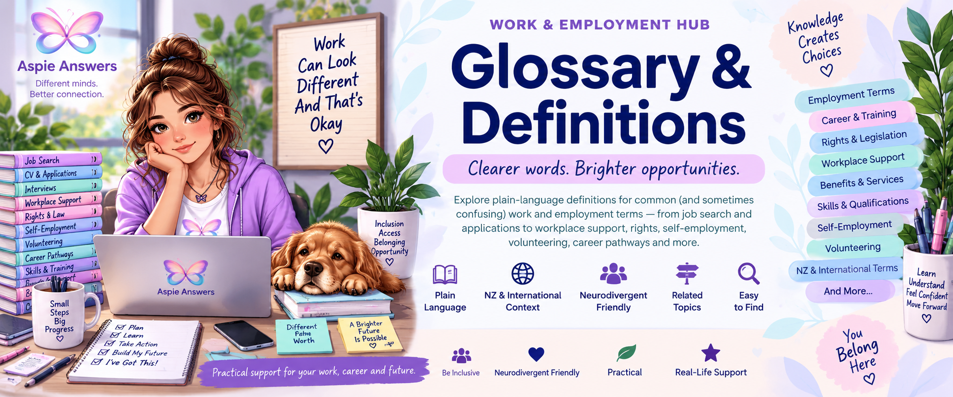 Work and Employment Glossary and Definitions — plain-language employment terminology from Aspie Answers