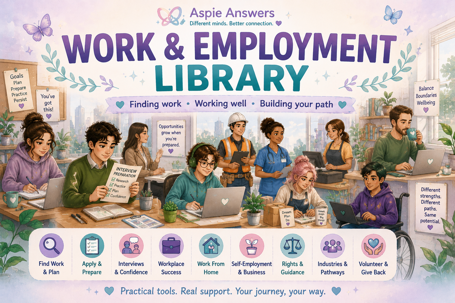 Aspie Answers Work and Employment Library