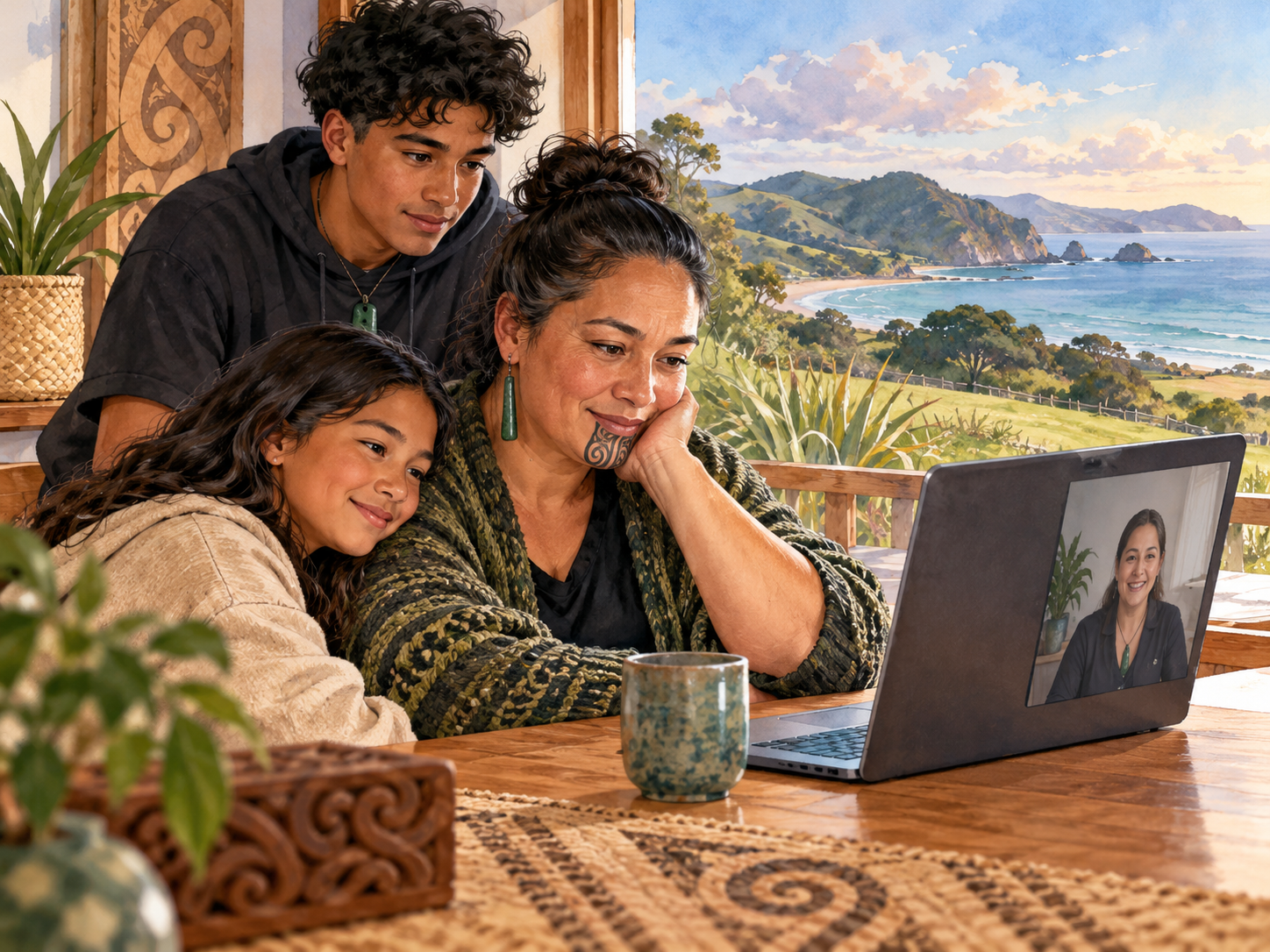 Māori whānau accessing wellbeing support by video